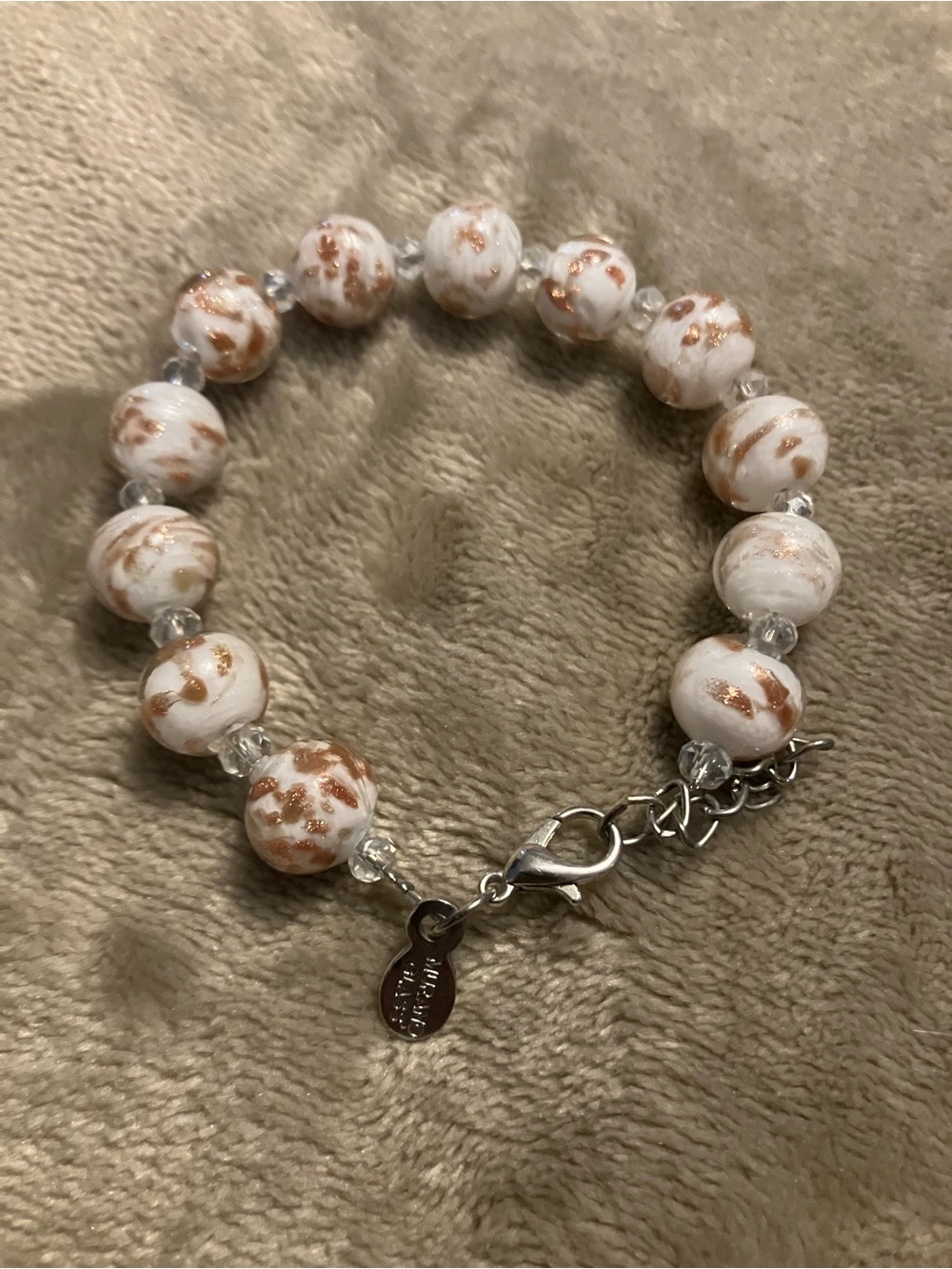 Glassofvenice Murano Glass Starlight Balls Bracelet View 3